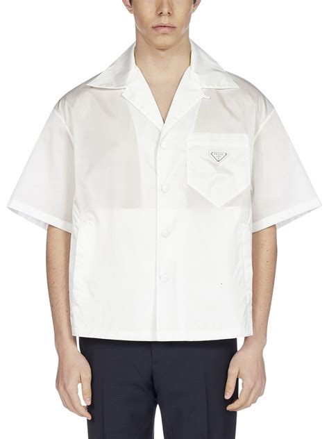 prada white flame shirt|prada cettire men's shirt.